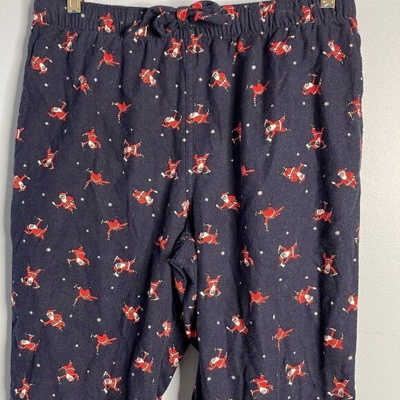 J. Crew Men’s Medium Flannel Pajama Pants with Santa - Picture 1 of 4